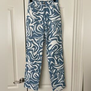 Nasty Gal high-waisted patterned jeans. New With tags! Size 4.